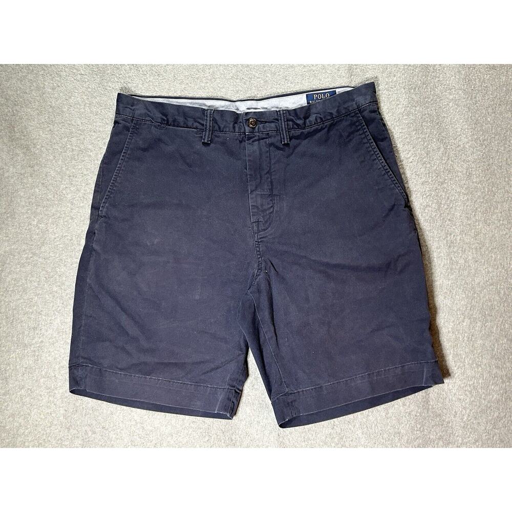 Polo Ralph Lauren Shorts Mens W34 Stretch Classic Fit Navy Blue Chino Golf